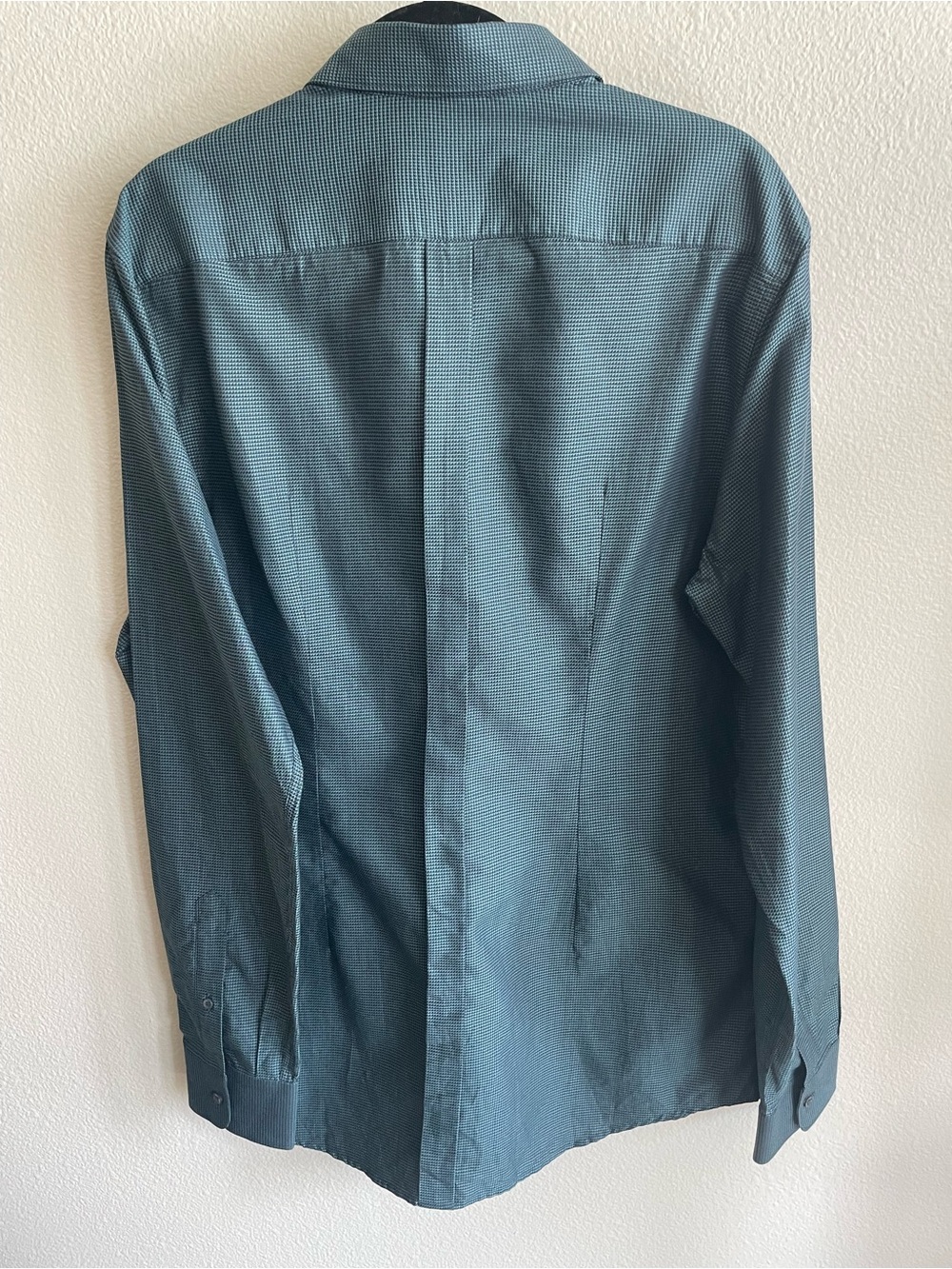 NWT Dolce & Gabbana Men's Dark Green Micro-Textured Button-Up cotton dress Shirt - Picture 11 of 13